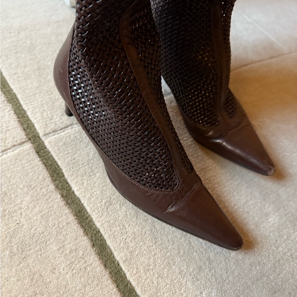 Bottega Veneta Intrecciato Weave Leather Boots - Picture 8 of 15